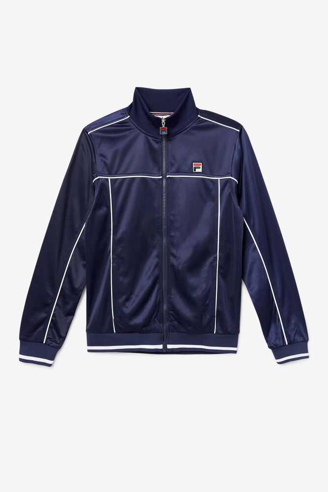 Fila Jacket Mens Navy Tricot Track - Ireland 43197-FZWV